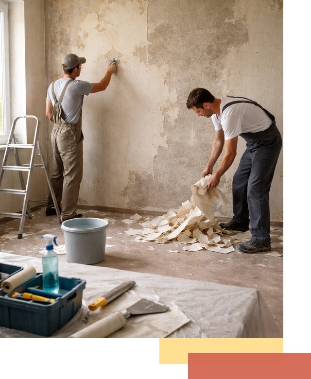 Снятие старых обоев в Орехово-Зуево быстро и качественно