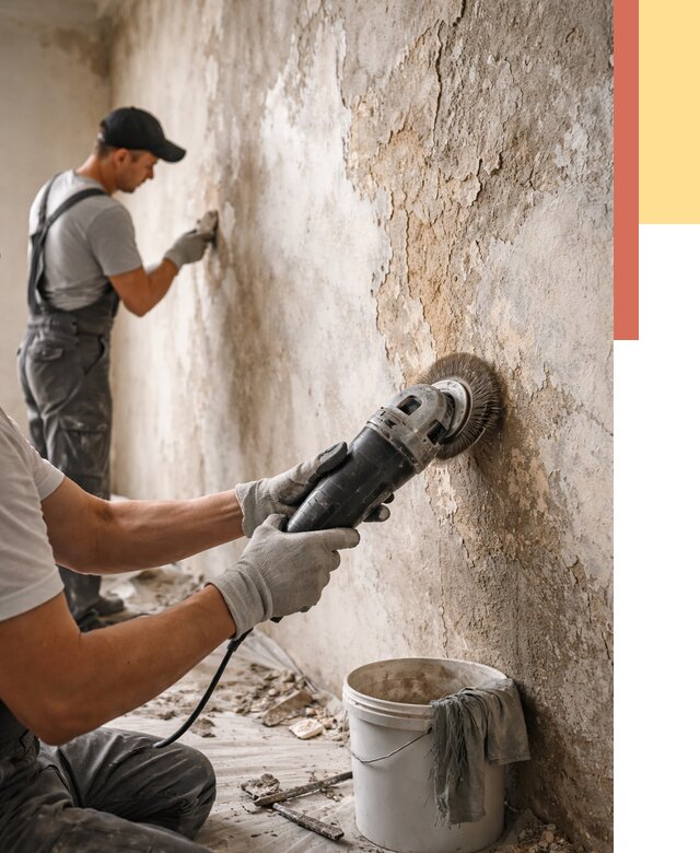 Снятие и удаление краски со стен в Орехово-Зуево от 2188 руб. — ОТДЕЛОЧНИК-Рхв