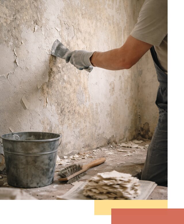 Удаление старой краски со стен в Орехово-Зуево качественно и быстро