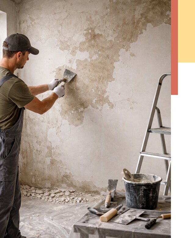 Снятие старой шпаклевки в Орехово-Зуево от 1928 руб. — быстро и недорого | ОТДЕЛОЧНИК-Рхв