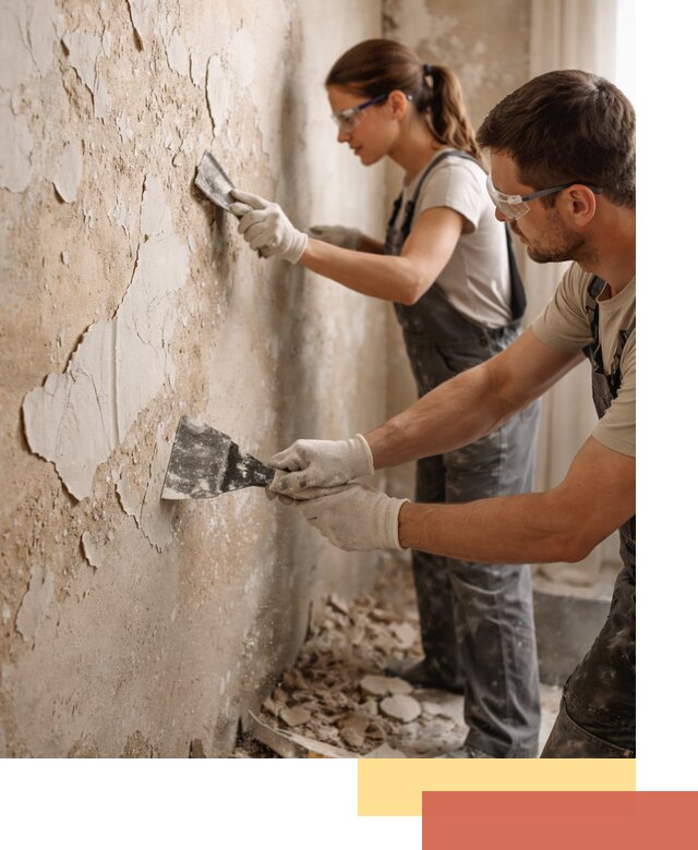 Снятие старой шпаклевки и подготовка поверхностей в Орехово-Зуево