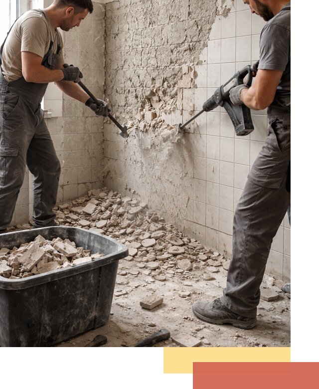 Демонтаж плитки со стен в Орехово-Зуево быстро и аккуратно