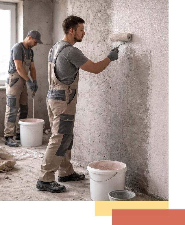 Нанесение бетоноконтакта на стены в Орехово-Зуево для последующей отделки