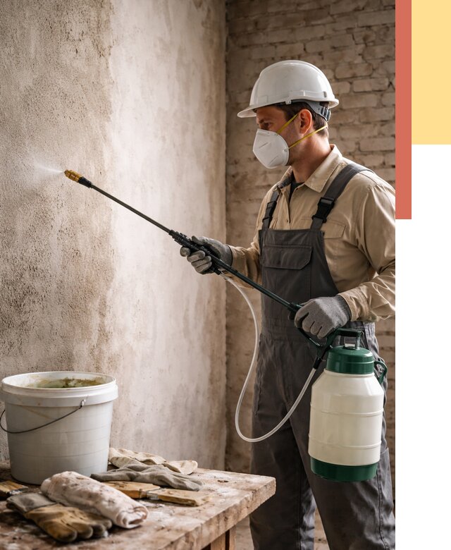 Антисептическая обработка стен в Орехово-Зуево от 1250 руб. — быстро и недорого | ОТДЕЛОЧНИК-Рхв