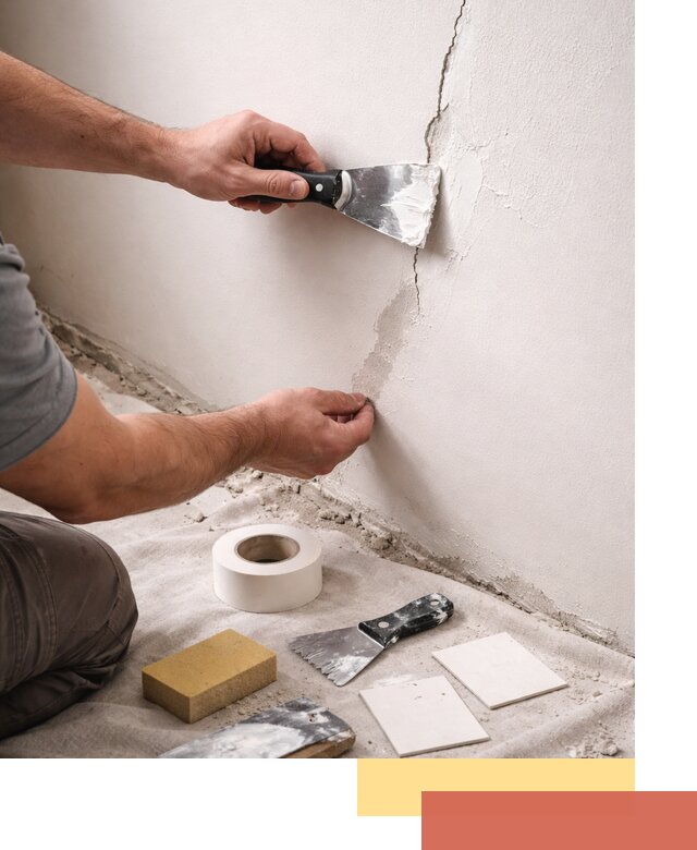 Заделка трещин и сколов в стенах и потолках в Орехово-Зуево