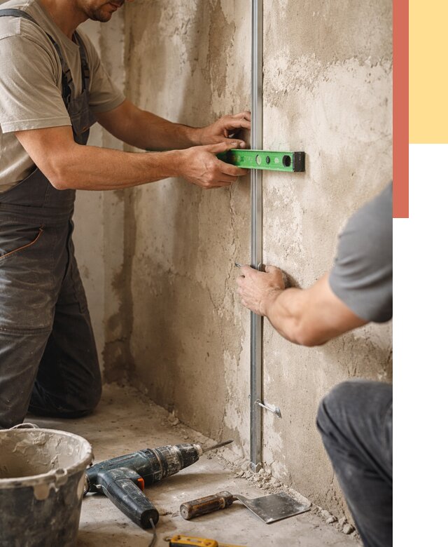 Установка штукатурных маяков в Орехово-Зуево от 7294 руб. — быстро и недорого | ОТДЕЛОЧНИК-Рхв