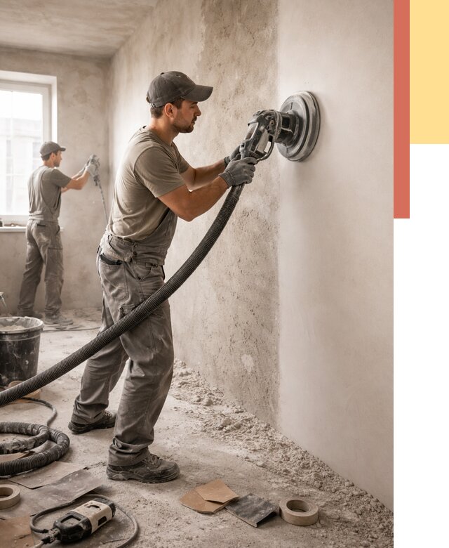 Шлифовка стен в Орехово-Зуево от 1250 руб/м2 — быстро и недорого | ОТДЕЛОЧНИК-Рхв