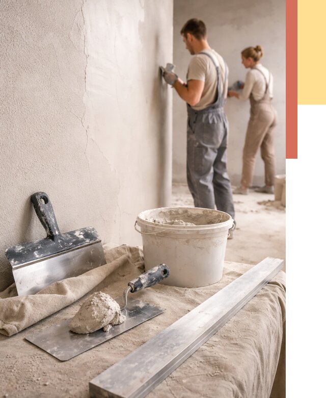 Штукатурка стен гипсовая в Орехово-Зуево от 4689 руб/м2 — быстро и недорого | ОТДЕЛОЧНИК-Рхв