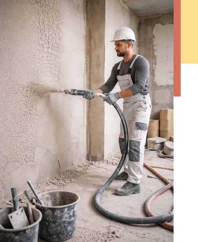 Машинная штукатурка стен в Орехово-Зуево под ключ от 6773 руб./м2 | ОТДЕЛОЧНИК-Рхв