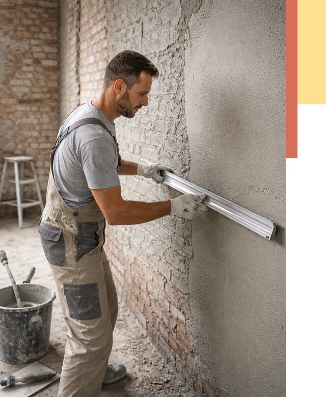 Штукатурка кирпичных стен в Орехово-Зуево от 4689 руб/м2 — быстро и недорого | ОТДЕЛОЧНИК-Рхв