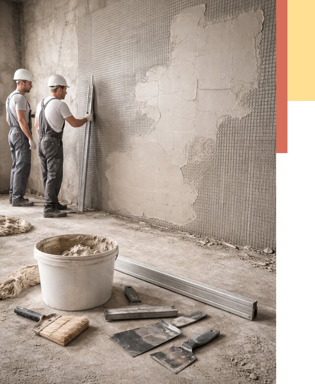 Штукатурка стен по сетке в Орехово-Зуево от 5731 руб./м2 — быстро и недорого | ОТДЕЛОЧНИК-Рхв