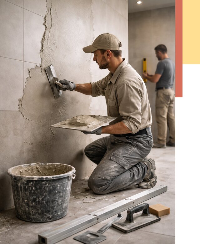 Штукатурка стен в ванной в Орехово-Зуево от 4689 руб./м² — выравнивание под ключ | ОТДЕЛОЧНИК-Рхв