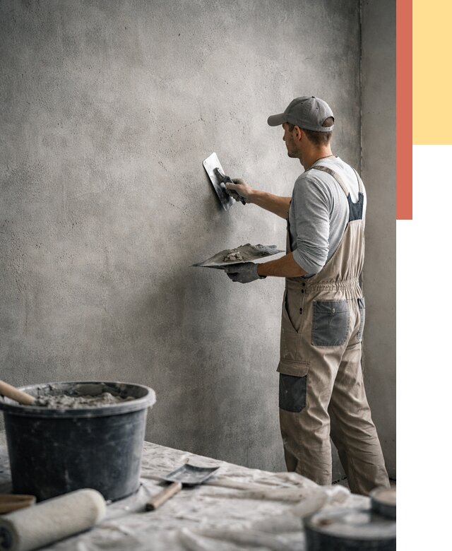 Декоративная штукатурка под бетон в Орехово-Зуево от 2605 руб./м² — нанесение под ключ | ОТДЕЛОЧНИК-Рхв