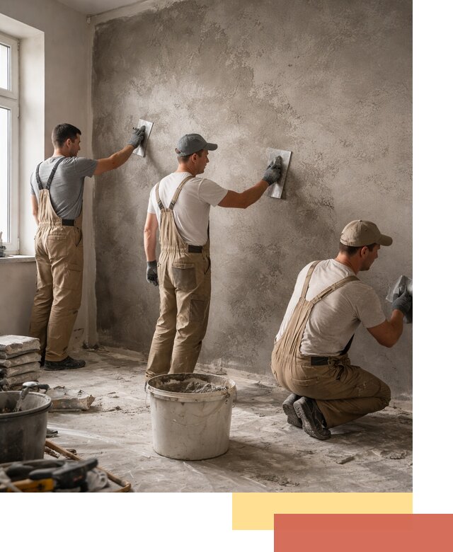 Декоративная штукатурка под бетон в Орехово-Зуево для стен и потолков