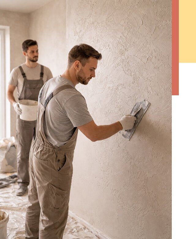 Фактурная штукатурка стен в Орехово-Зуево от 4376 руб./м² — заказать под ключ | ОТДЕЛОЧНИК-Рхв