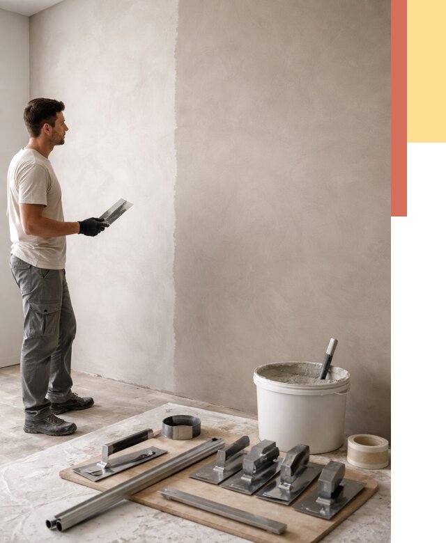 Нанесение микроцемента на стены в Орехово-Зуево от 3334 руб./м2 под ключ | ОТДЕЛОЧНИК-Рхв