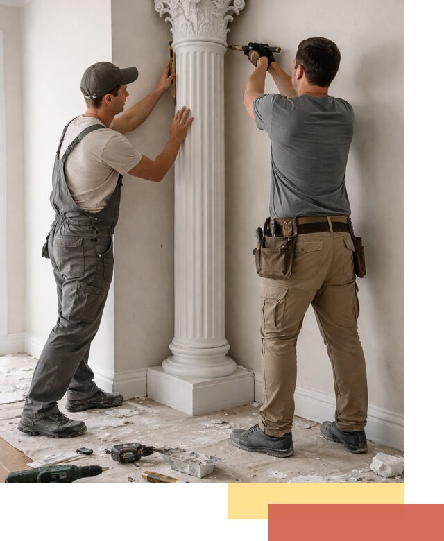 Установка декоративных колонн в Орехово-Зуево под ключ