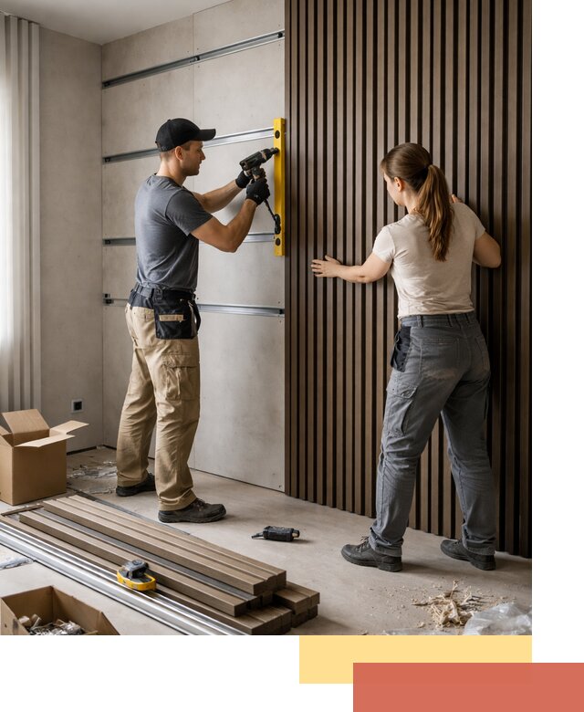 Монтаж реечных панелей на стены в Орехово-Зуево