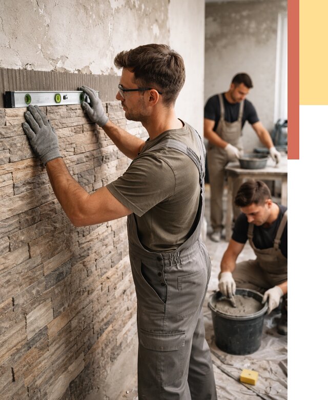 Монтаж искусственного камня в Орехово-Зуево от 4689 руб. под ключ | ОТДЕЛОЧНИК-Рхв