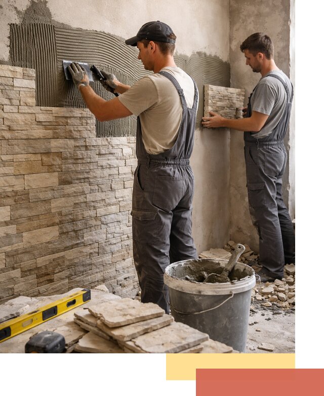 Монтаж искусственного камня в Орехово-Зуево — облицовка стен и фасадов