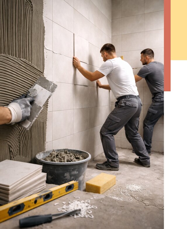 Укладка плитки на стены в Орехово-Зуево от 886 руб. — качественно и недорого | ОТДЕЛОЧНИК-Рхв