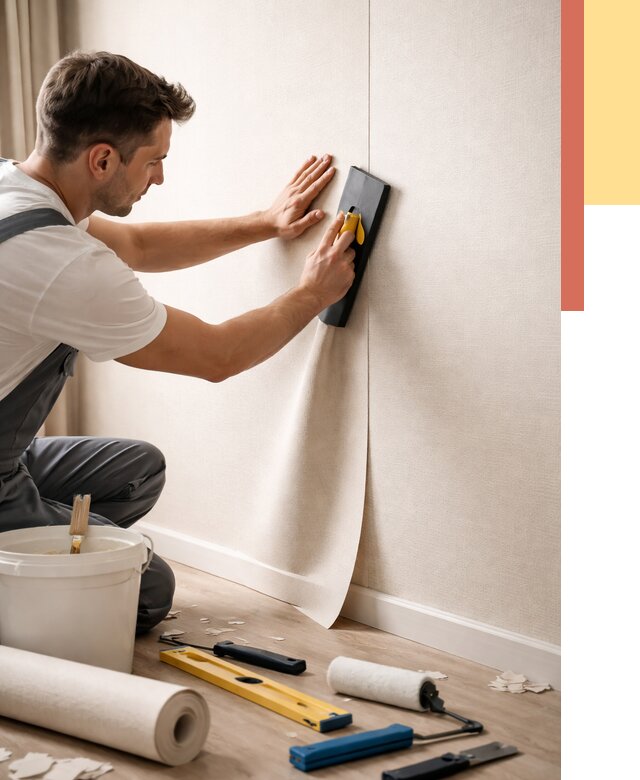 Поклейка виниловых обоев в Орехово-Зуево от 4689 руб. | Быстро и недорого — ОТДЕЛОЧНИК-Рхв