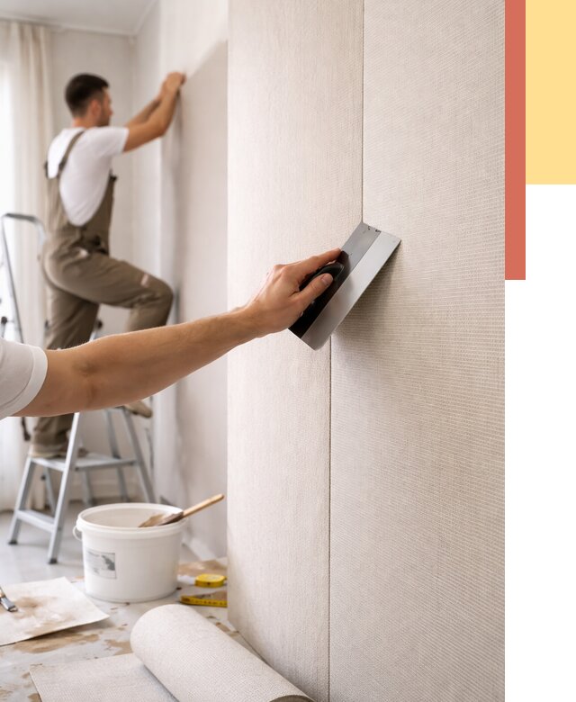 Поклейка текстильных обоев в Орехово-Зуево от 4689 руб. под ключ | ОТДЕЛОЧНИК-Рхв