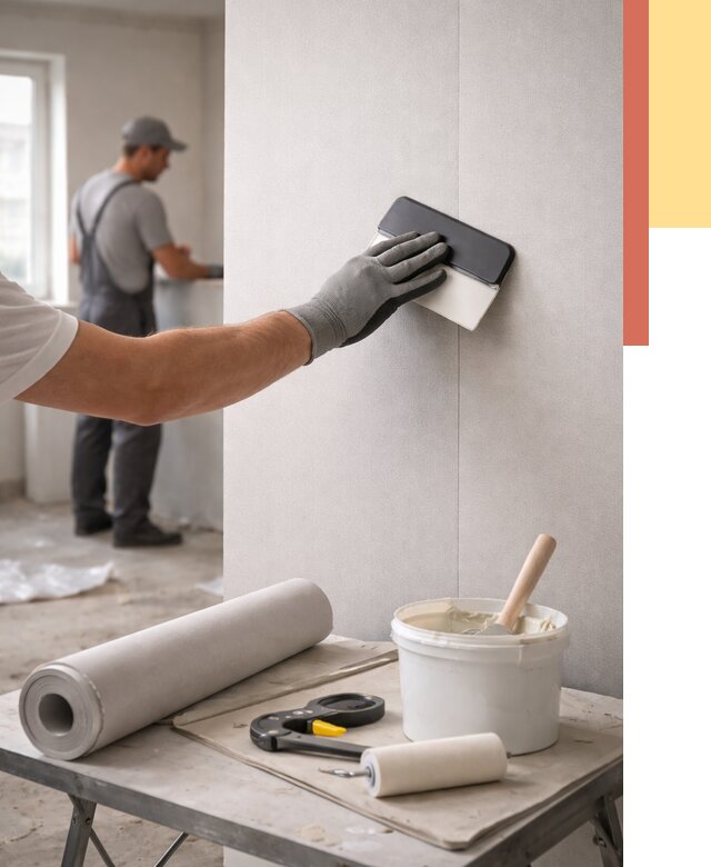 Поклейка обоев под покраску в Орехово-Зуево от 3647 руб. за м2 | ОТДЕЛОЧНИК-Рхв