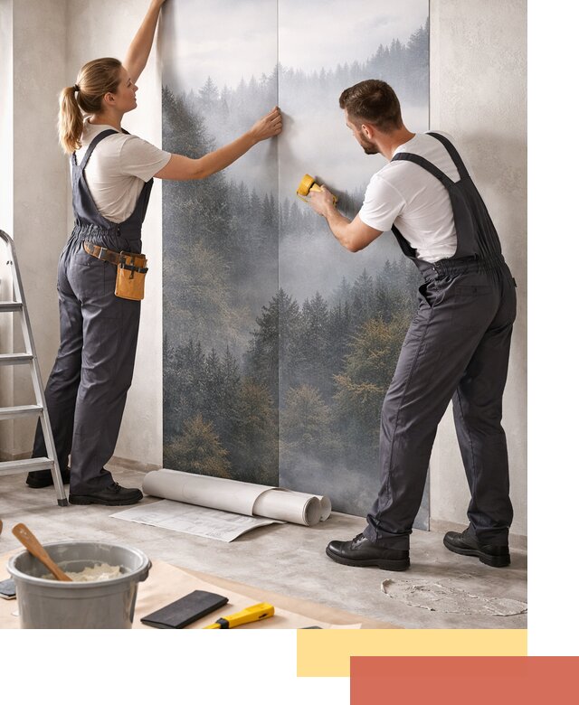 Поклейка фотообоев профессионально в Орехово-Зуево под ключ