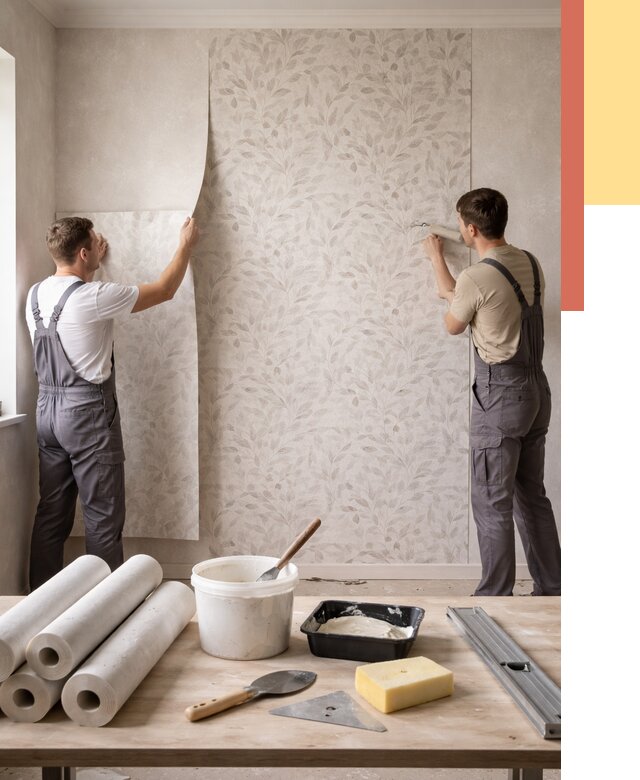 Поклейка обоев с подбором рисунка в Орехово-Зуево от 3647 руб. | ОТДЕЛОЧНИК-Рхв - быстро и недорого