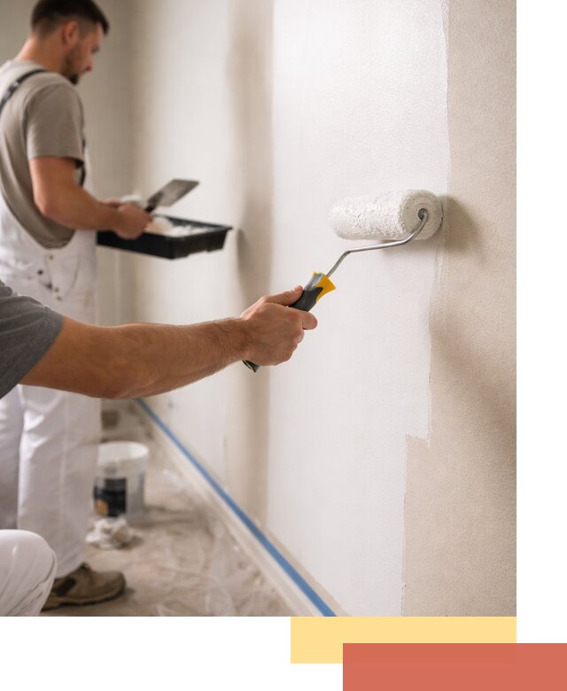 Покраска стен акриловой краской профессионально в Орехово-Зуево