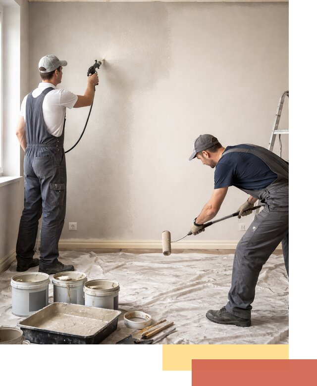 Покраска стен моющейся краской и защита поверхностей в Орехово-Зуево