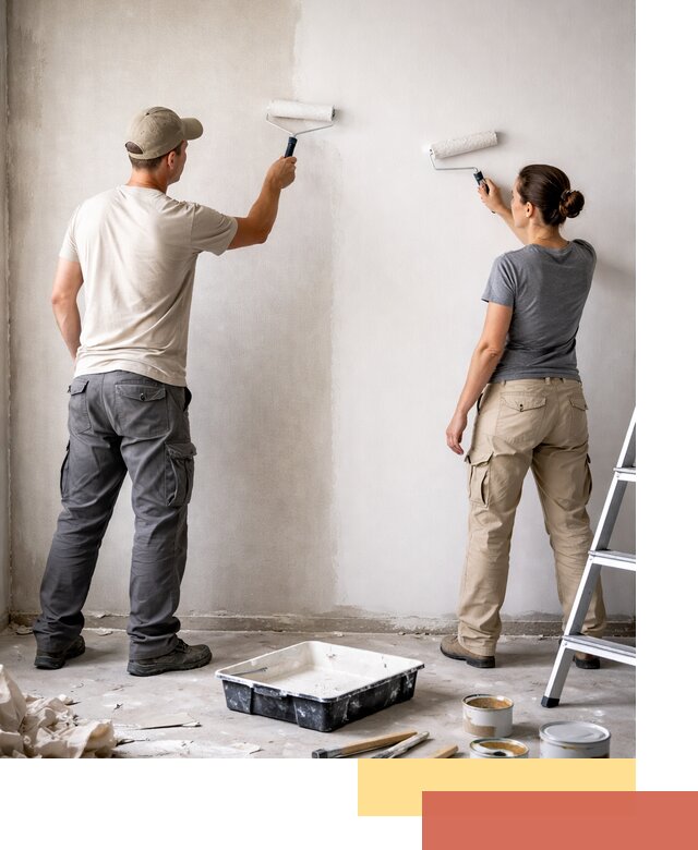 Окраска стен по стеклохолсту в Орехово-Зуево качественно и долговечно