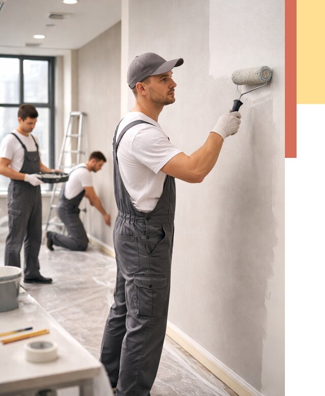 Покраска стен в офисе в Орехово-Зуево от 8857 руб. — быстро и недорого | ОТДЕЛОЧНИК-Рхв