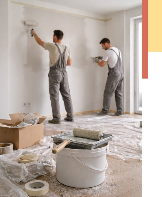 Покраска стен в квартире в Орехово-Зуево от 2605 руб/м2 — быстро и недорого | ОТДЕЛОЧНИК-Рхв