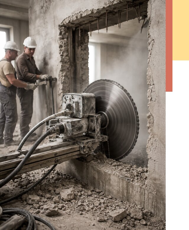 Алмазная резка проемов в Орехово-Зуево от 4689 руб. быстро и недорого | ОТДЕЛОЧНИК-Рхв