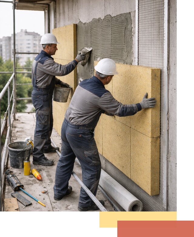 Утепление стен зданий и домов в Орехово-Зуево качественно и надежно
