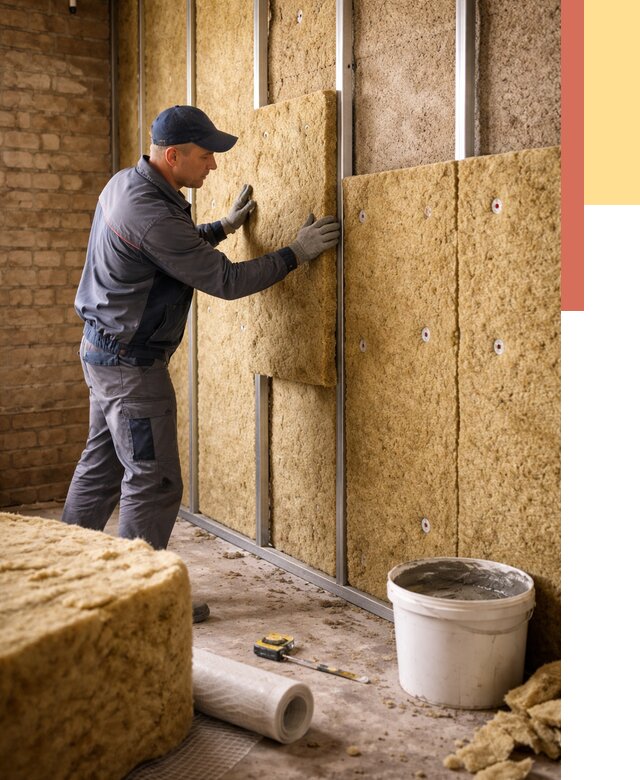 Утепление стен минватой в Орехово-Зуево от 1407 руб./м2 — недорого и быстро | ОТДЕЛОЧНИК-Рхв