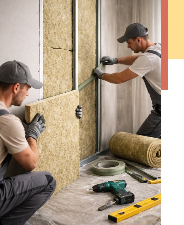 Шумоизоляция стен в Орехово-Зуево под ключ от 1928 руб. | ОТДЕЛОЧНИК-Рхв