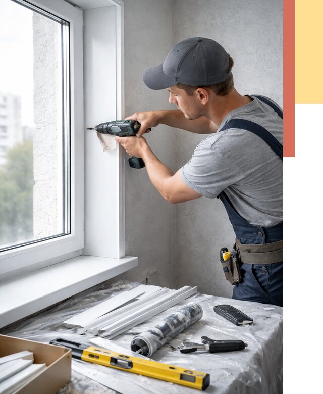 Установка пластиковых откосов в Орехово-Зуево от 2345 руб. | ОТДЕЛОЧНИК-Рхв монтаж, быстро и недорого