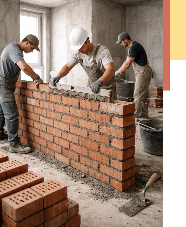 Кладка перегородок из кирпича в Орехово-Зуево от 3647 руб. за м² | ОТДЕЛОЧНИК-Рхв