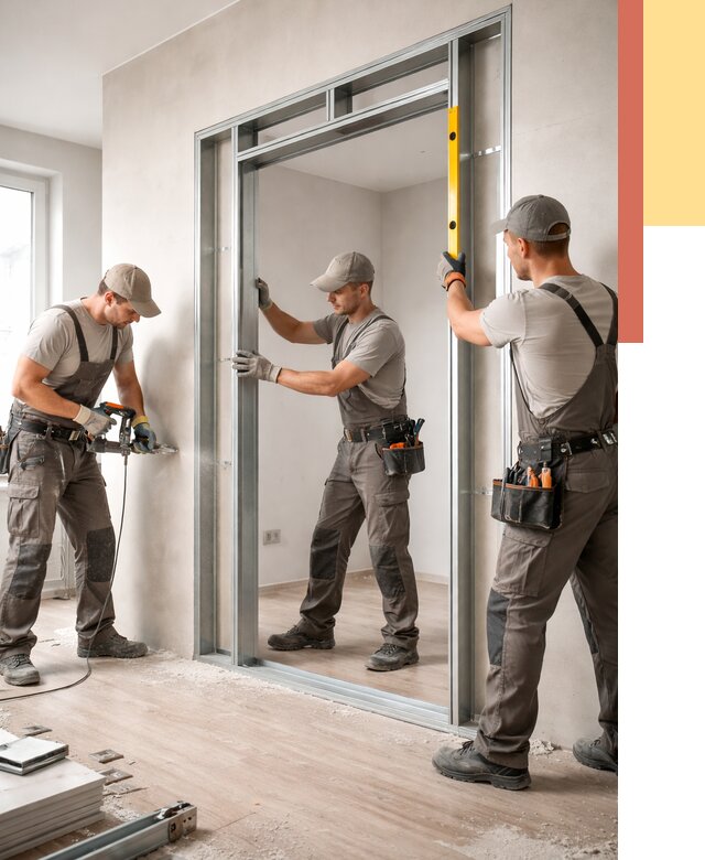 Устройство дверного проема в перегородке в Орехово-Зуево от 4689 руб. под ключ | ОТДЕЛОЧНИК-Рхв