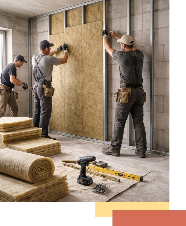 Шумоизоляция перегородок из блоков в Орехово-Зуево — монтаж и защита шумоизоляцией