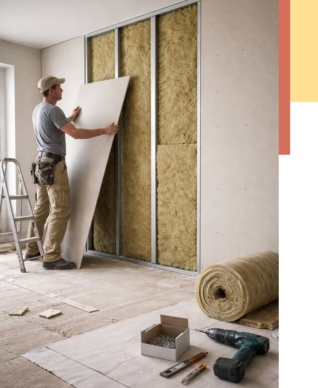 Перегородка из гипсокартона с шумоизоляцией в Орехово-Зуево от 3251 руб. | ОТДЕЛОЧНИК-Рхв