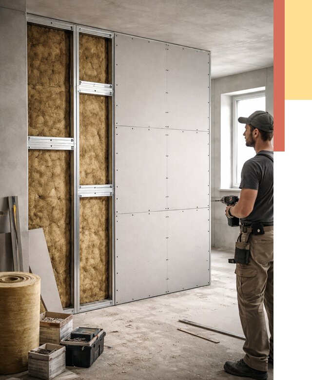 Усиленная перегородка под навеску в Орехово-Зуево от 13338 руб. — монтаж под ключ | ОТДЕЛОЧНИК-Рхв