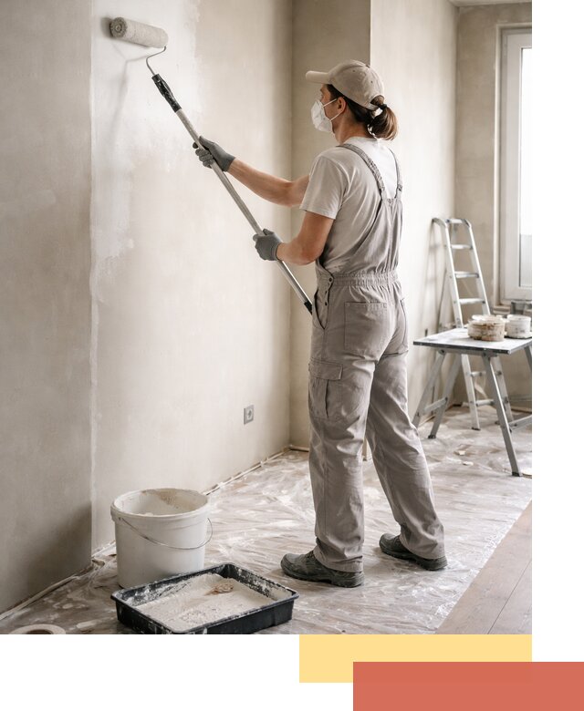 Покраска перегородок из гипсокартона в Орехово-Зуево качественно и недорого