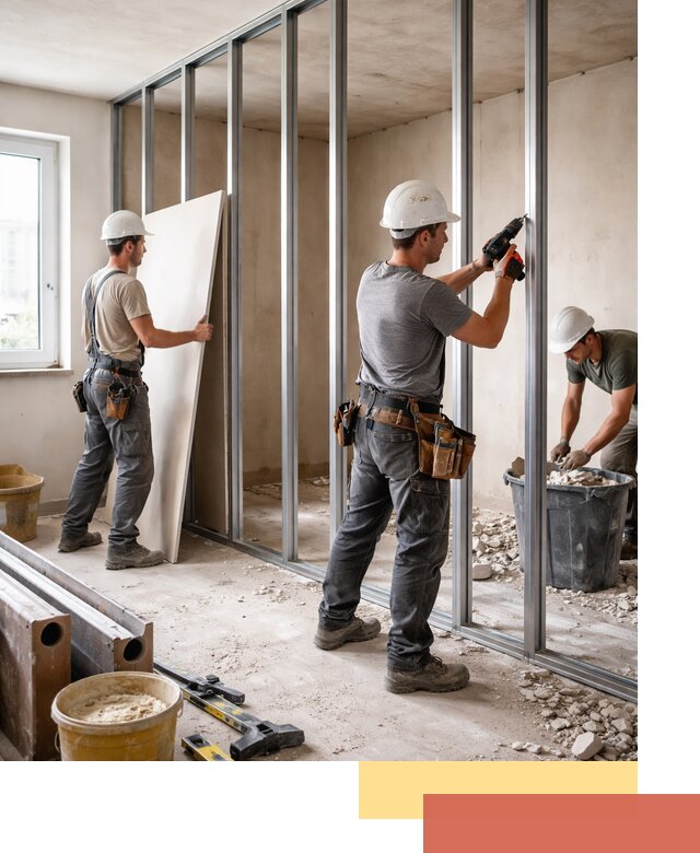 Перенос гипсокартонной перегородки в Орехово-Зуево профессионально и быстро