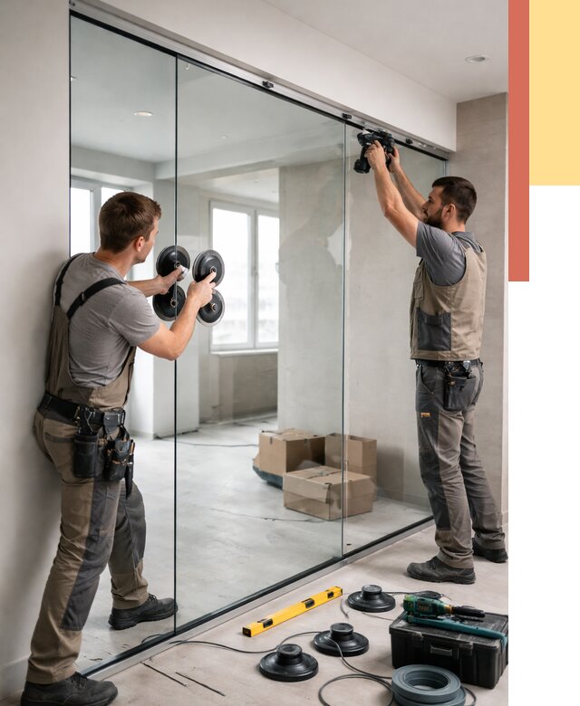 Монтаж стеклянных перегородок в Орехово-Зуево от 6773 руб. | ОТДЕЛОЧНИК-Рхв