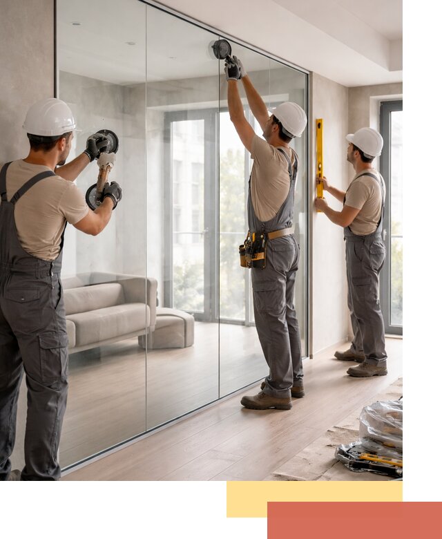 Перегородки из закаленного стекла в Орехово-Зуево для офисов и квартир