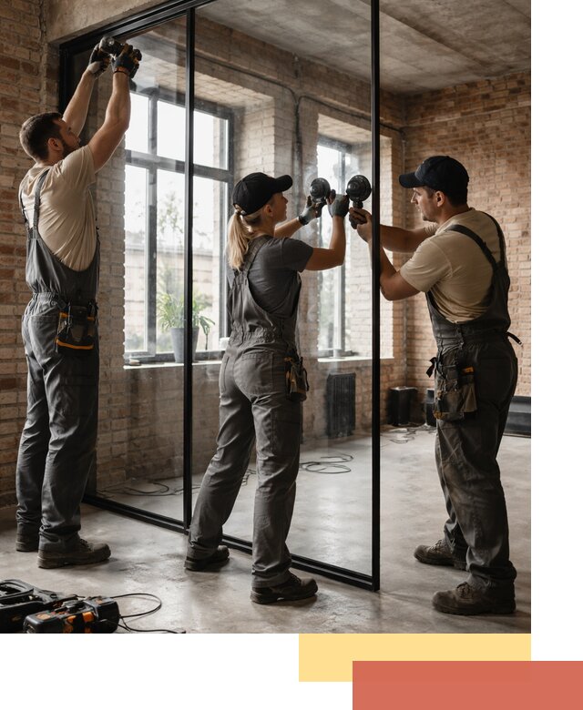 Стеклянные перегородки лофт — изготовление и монтаж в Орехово-Зуево